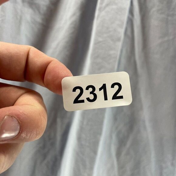 J. Crew Dress Shirt Mens 15.5-36 White Blue Check Pattern Pocket Front Preppy - Picture 10 of 10